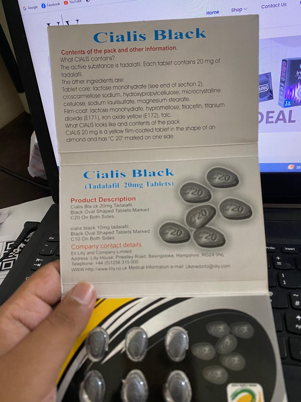 Cialis 20mg Black – 6 Tablets Imported (Special)